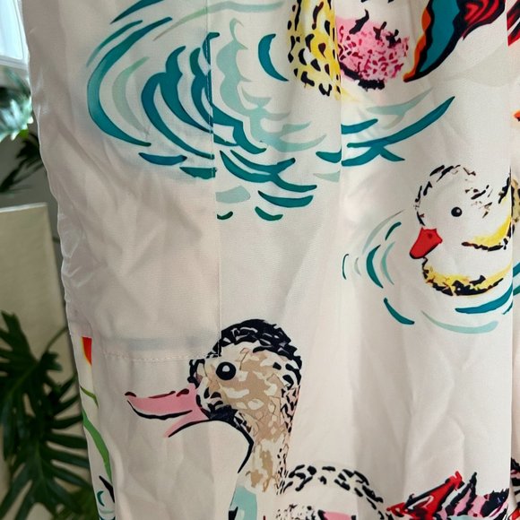 Briteneye XL New Women's Vintage Animal Duck Print Casual Pants - Picture 6 of 9